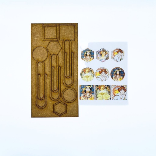 Woodology - Large Wooden Paperclip Nouveau Set